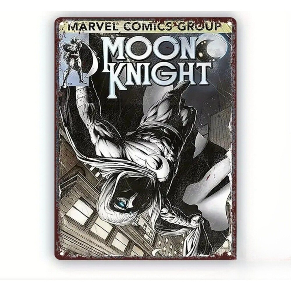 Marvel Comics‎ Moon Knight Metal Sign Wall Art Decor 8x10 Inch